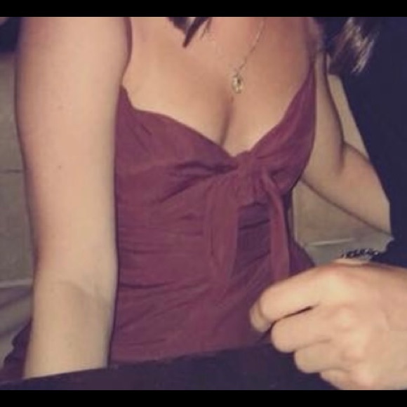 Wide leg burgundy jumpsuit - Picture 1 of 5